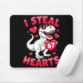 I Steal 67 Hearts Funny 67 Valentine Dinosaur Men Muismat (Met muis)