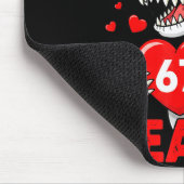 I Steal 67 Hearts Funny 67 Valentine Dinosaur Men  Muismat (Hoek)