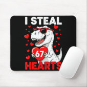 I Steal 67 Hearts Funny 67 Valentine Dinosaur Men  Muismat (Met muis)