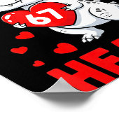 I Steal 67 Hearts Funny 67 Valentine Dinosaur Men  Poster (Hoek)