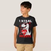 I Steal 67 Hearts Funny 67 Valentine Dinosaur Men  T-shirt (Voorkant volledig)