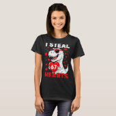 I Steal 67 Hearts Funny 67 Valentine Dinosaur Men  T-shirt (Voorkant volledig)
