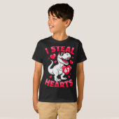 I Steal 67 Hearts Funny 67 Valentine Dinosaur Men T-shirt (Voorkant volledig)