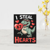 I Steal Hearts 67 Valentine’s Day 67 Meme 6 7 T-re Kaart (Gele Bloem)