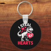 I Steal Hearts 67 Valentine’s Day 67 Meme 6 7 T-re Sleutelhanger (Voorkant)