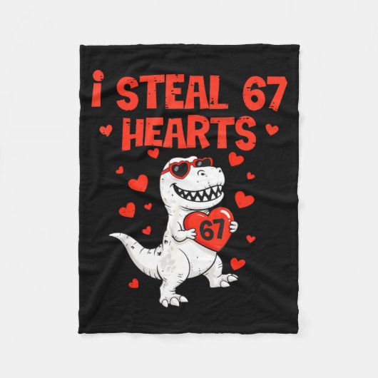 I Steal Hearts 67 Valentine’s Day 6 7 Meme Heart M Fleece Deken (Voorkant)