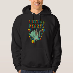 I Steal Hearts Autism Awareness Dragon Puzzle Piec Hoodie