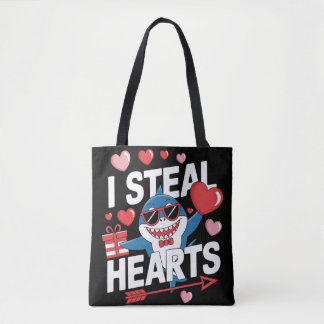 I Steal Hearts beroemd gemaakt door Funny Valentij Tote Bag