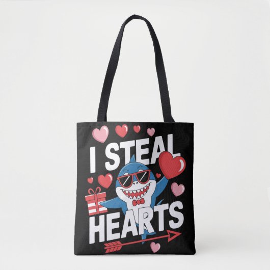 I Steal Hearts beroemd gemaakt door Funny Valentij Tote Bag (Voorkant)