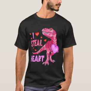 I Steal Hearts Dinosaur Kinder Boys Valentijnsdag T-shirt