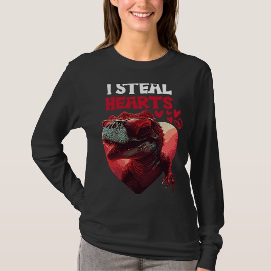 I Steal Hearts Dinosaur T-shirt (Voorkant)