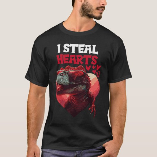 I Steal Hearts Dinosaur T-shirt (Voorkant)