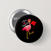 I Steal Hearts Funny Flamingo Lover Valentine's Da Ronde Button 5,7 Cm (Voorkant /achterkant)