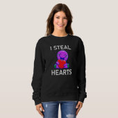 I Steal Hearts Funny Jokes Sarcastic Trui (Voorkant volledig)