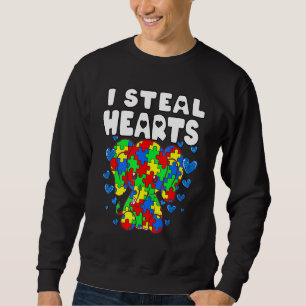 I Steal Hearts Puzzle Autism Awareness Cute Elepha Trui