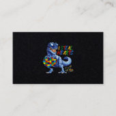 I Steal Hearts Puzzle Autism Awareness Dinosaurs Visitekaartje (Voorkant)