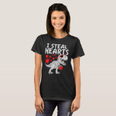 I Steal Hearts Rex Dinosaur Valentijnsdag Toddler T-shirt (Voorkant volledig)
