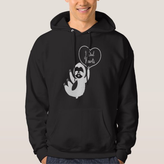I Steal Hearts Sloth  Valentines Day  1 Hoodie (Voorkant)