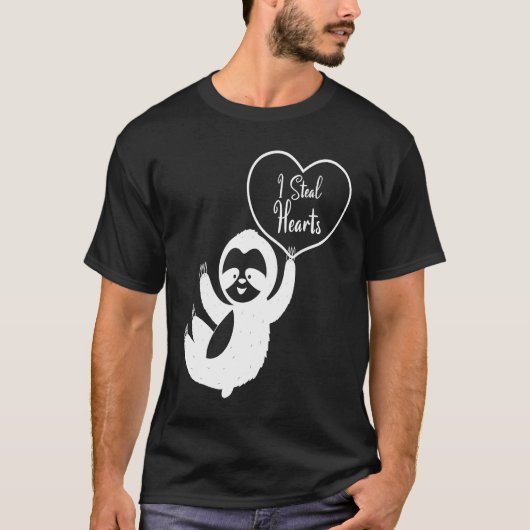 I Steal Hearts Sloth  Valentines Day  1 T-shirt (Voorkant)
