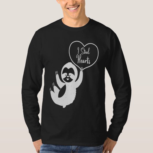 I Steal Hearts Sloth Valentines Day 1 T-shirt (Voorkant)