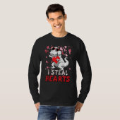 I Steal Hearts Trex Dinosaur Valentines Day Boys K T-shirt (Voorkant volledig)