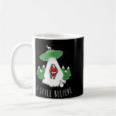 I Still Believe Santa Claus Alien Spaceship Funny Koffiemok (Links)