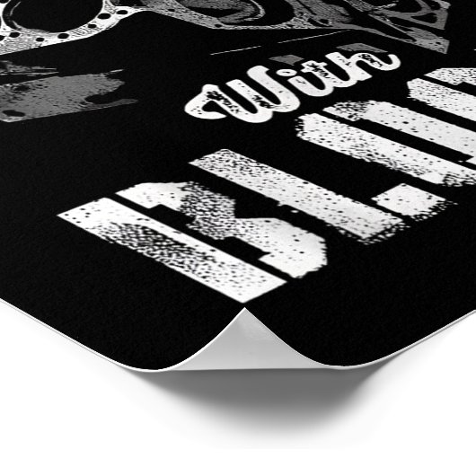 I Still Play With Blocks Funny Car Engine Men Wome Poster (Hoek)