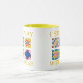 I Still Play With Blocks Quilt Funny Quilting  Mok (Midden)