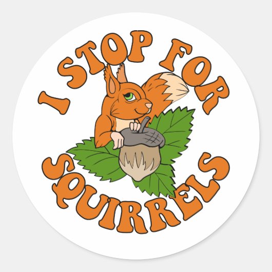 i stop voor eekhoornbumper ronde sticker (Voorkant)
