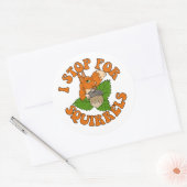 i stop voor eekhoornbumper ronde sticker (Envelop)