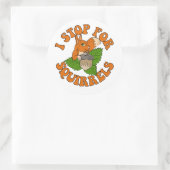 i stop voor eekhoornbumper ronde sticker (Tas)