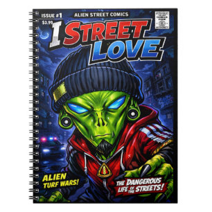 I Street Love – Stedelijke Buitenlandse Stripcover Notitieboek