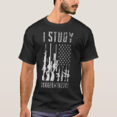 I Study Triggernometry Shirt Pistool American Flag (Voorkant)