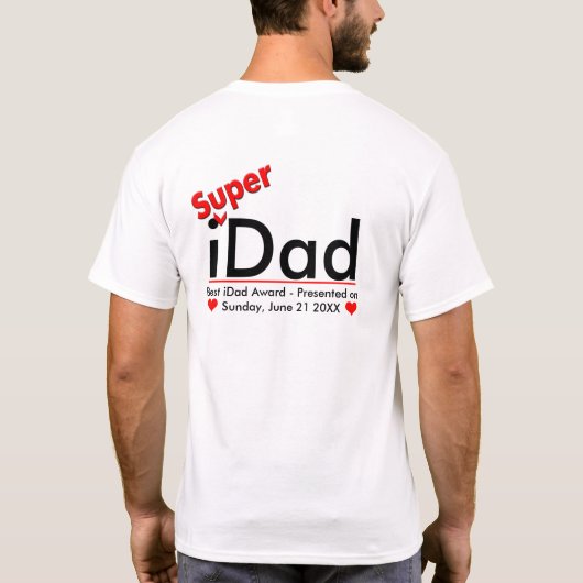 i[Super]Pap T-Shirt - Beste iPap-prijs gepresentee (Achterkant)