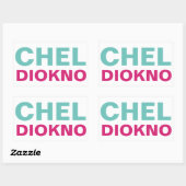 I Support Atty. Chel Diokno CUSTOMIZABLE Rechthoekige Sticker (Vel)