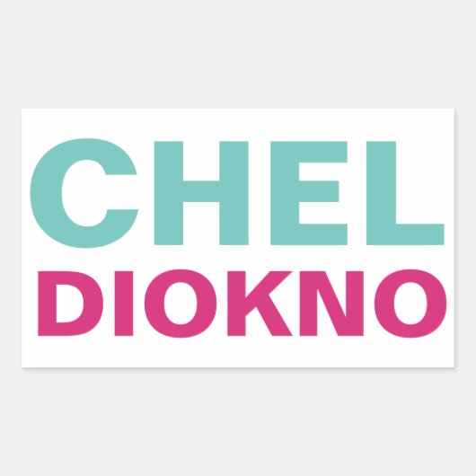 I Support Atty. Chel Diokno CUSTOMIZABLE Rechthoekige Sticker (Voorkant)