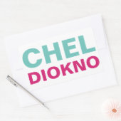 I Support Atty. Chel Diokno CUSTOMIZABLE Rechthoekige Sticker (Envelop)