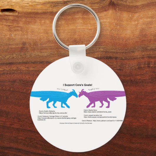 I Support Cera's Goal Keychain (Voorkant)