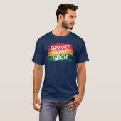 i Support Every HBCU Student Alumni Blackeacher fr T-shirt (Voorkant volledig)