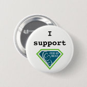 I Support Fed is de beste knop Ronde Button 5,7 Cm (Voorkant /achterkant)