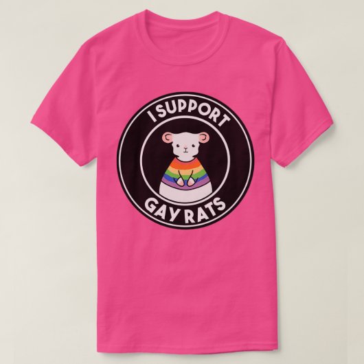 I Support Gay Rats T-shirt (Design voorkant)