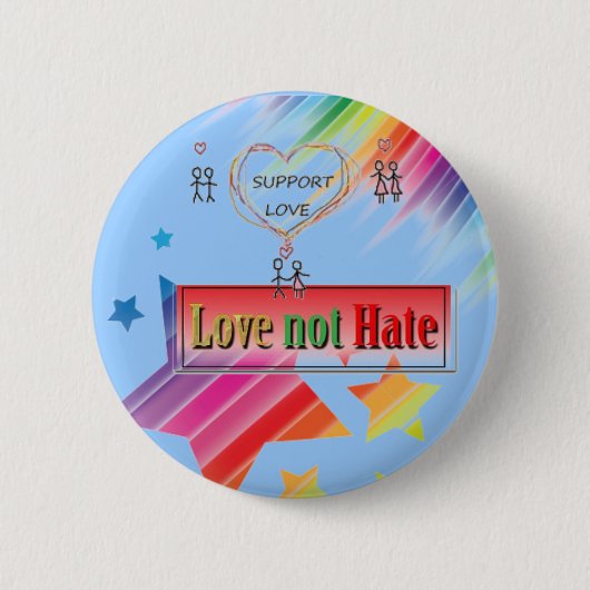i support love2 ronde button 5,7 cm (Voorkant)