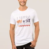 I Support One in Six_BFA kleur Tri-Blend Shirt (Voorkant)