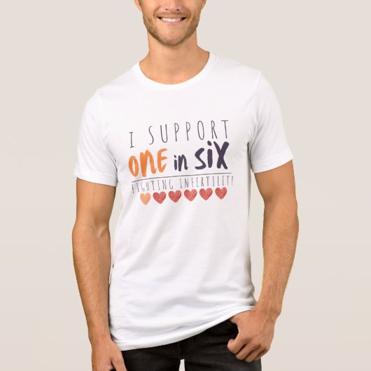 I Support One in Six_BFA kleur Tri-Blend Shirt (Voorkant)