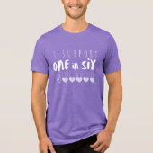 I Support One in Six_BFA wit Tri-Blend Shirt (Voorkant)