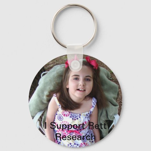 I Support Rett Research Sleutelhanger (Voorkant)