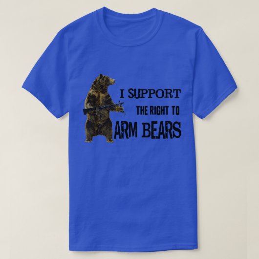 I Support the Right to Arm Bears Grizzly Bears T-shirt (Design voorkant)