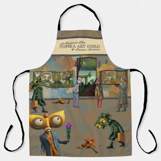 I support the Topeka Art Guild Apron Schort (Voorkant)
