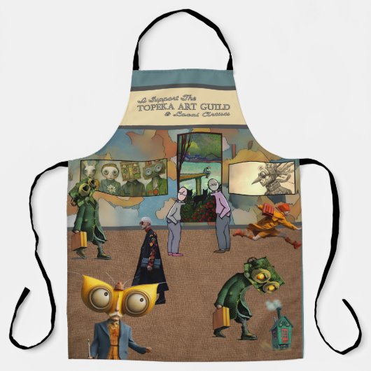 I support the Topeka Art Guild Apron Schort (Voorkant)