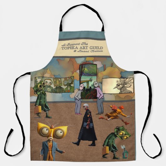 I support the Topeka Art Guild Apron Schort (Voorkant)